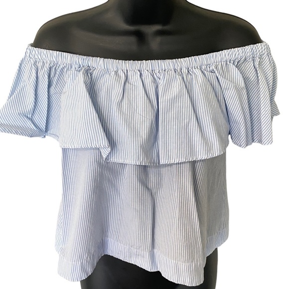 Anine Bing Tops - ANINE Bing Off Shoulder Ruffle Blouse Top XS
